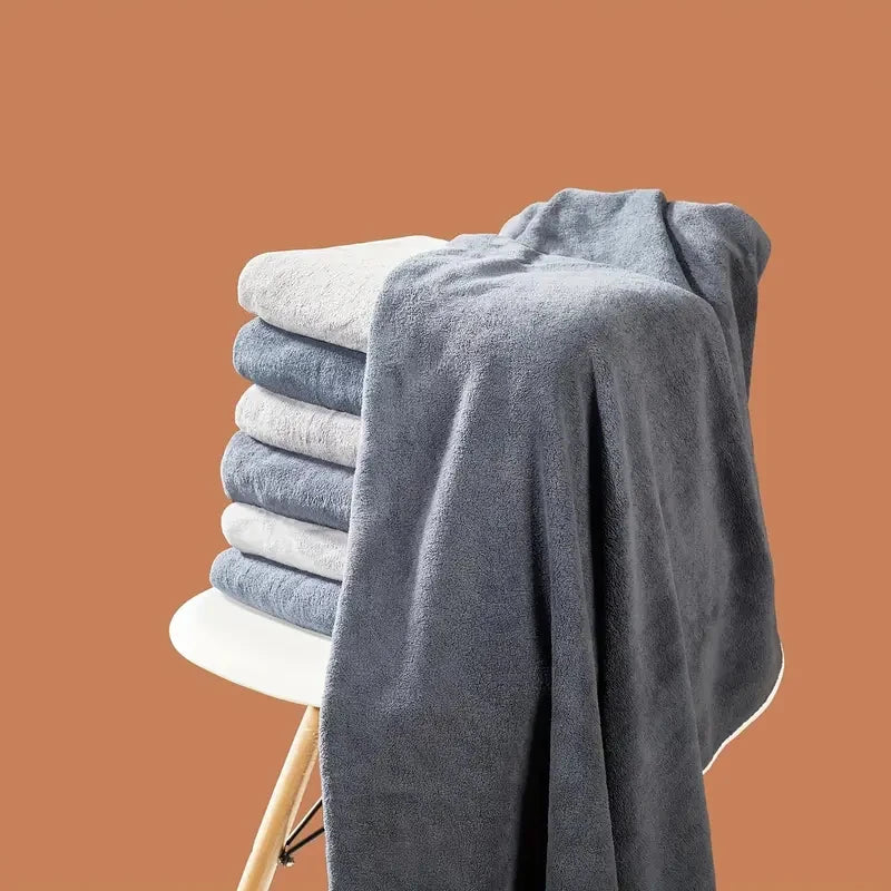 3-Piece Coral Velvet Bath Towel Set - Soft & Quick Dry