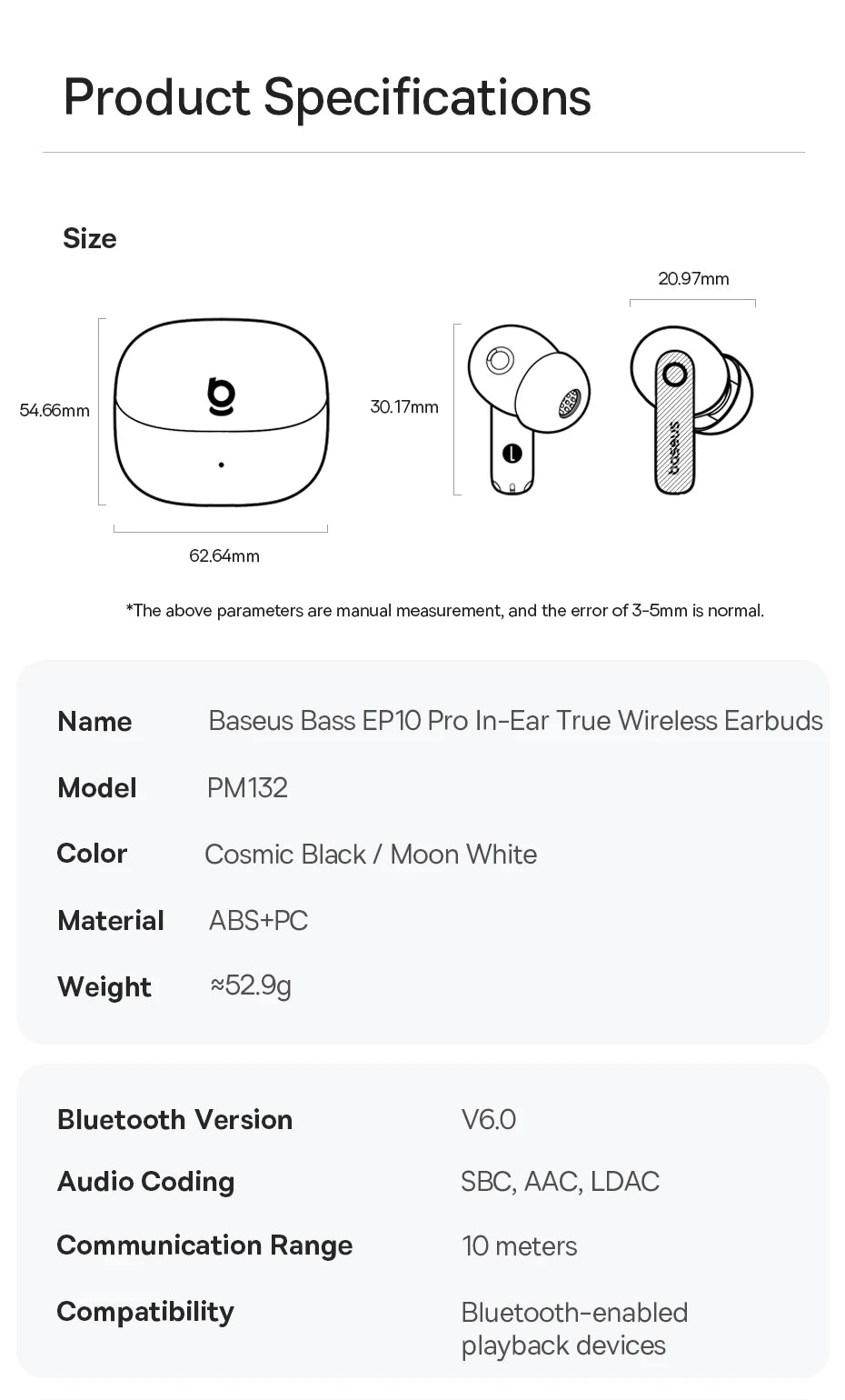 Beseus EP10 Pro ANC Wireless Earbuds